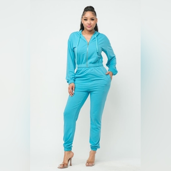 Women's Sports Set Color Blue Size S, M, L - Picture 1 of 1